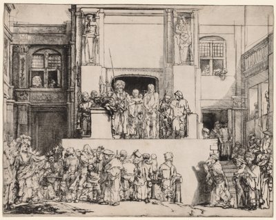 Ecce Homo. Christus Gepresenteerd aan het Volk door Rembrandt van Rijn