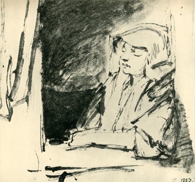 Meisje slapend in een raam, ca. 1655, 1943 door Rembrandt van Rijn