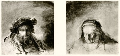 Hoofdstudies door Rembrandt van Rijn