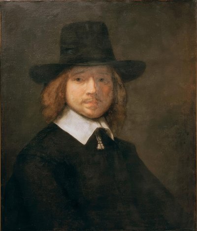 Portret van een heer door Rembrandt van Rijn