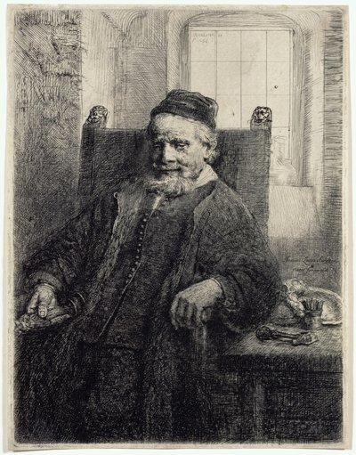 Jan Lutma, goudsmid door Rembrandt van Rijn