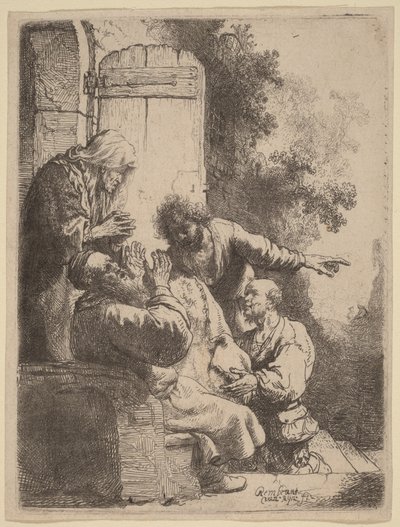 Jozefs mantel werd naar Jakob gebracht door Rembrandt van Rijn