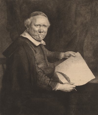 Lieven Willemsz van Coppenol: de Grotere Plaat door Rembrandt van Rijn