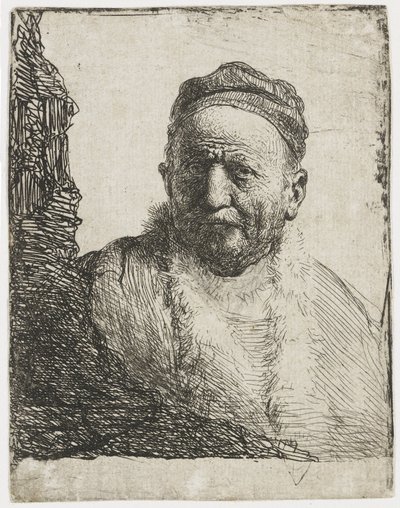 Man met kalotje door Rembrandt van Rijn