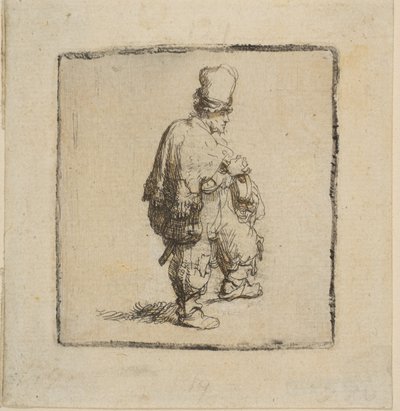 Poolse man met gekruiste armen door Rembrandt van Rijn