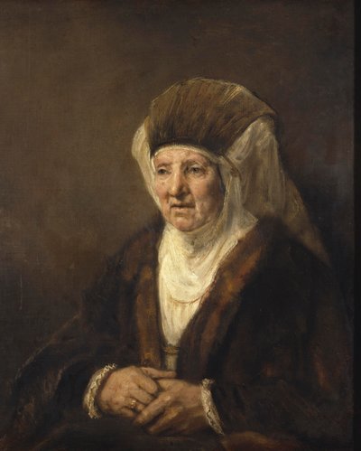 Portret van een Oude Vrouw, 1655 door Rembrandt van Rijn