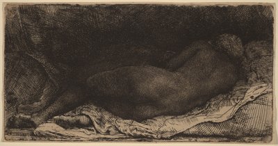 Liggend vrouwelijk naakt door Rembrandt van Rijn