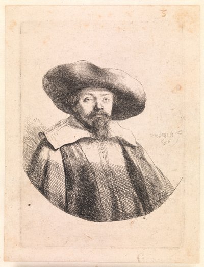 Samuel Manasseh Ben Israel, Joodse auteur door Rembrandt van Rijn