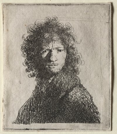 Zelfportret fronsend: buste door Rembrandt van Rijn