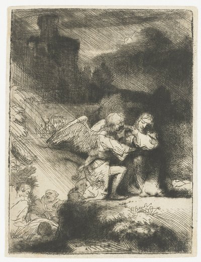 De doodsangst in de tuin door Rembrandt van Rijn