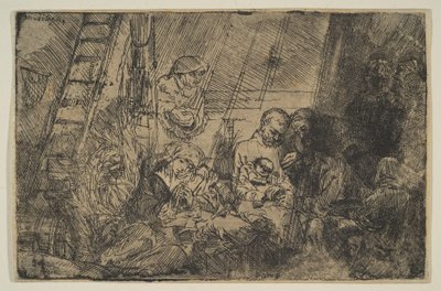 De Besnijdenis in de Stal, 1654 door Rembrandt van Rijn