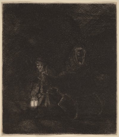 De vlucht naar Egypte door Rembrandt van Rijn