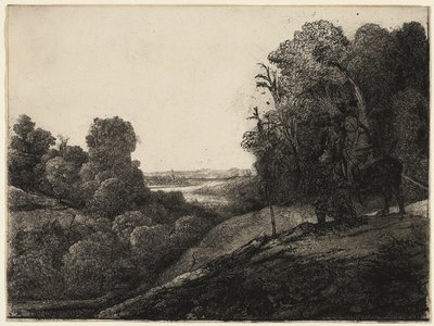 De vlucht naar Egypte: aangepast van Seghers door Rembrandt van Rijn