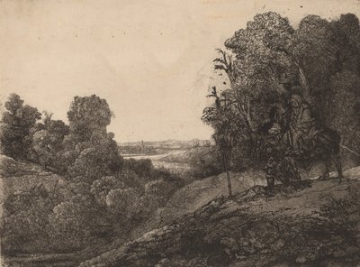 De vlucht naar Egypte: Gewijzigd van Seghers door Rembrandt van Rijn
