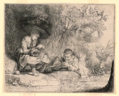 De Fluitspeler door Rembrandt van Rijn