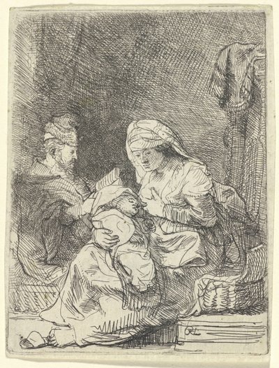 De Heilige Familie door Rembrandt van Rijn
