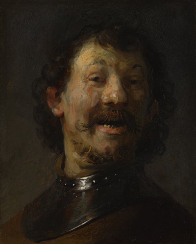 De lachende man, c.1629-1630 door Rembrandt van Rijn