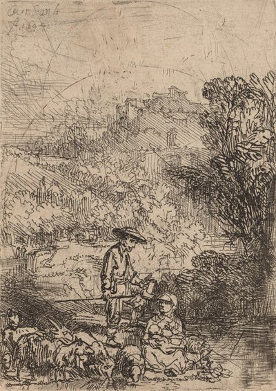 De herder en zijn familie, 1644 door Rembrandt van Rijn