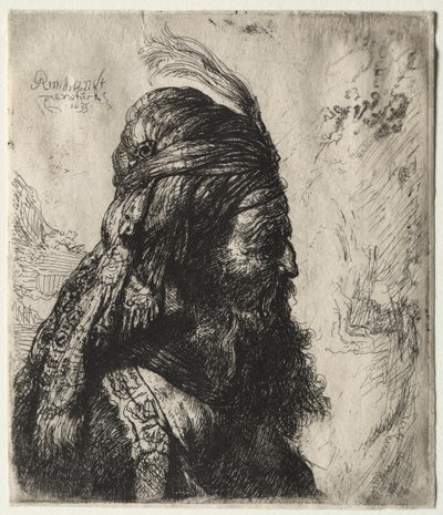 Het Derde Oosterse Hoofd, 1635 door Rembrandt van Rijn