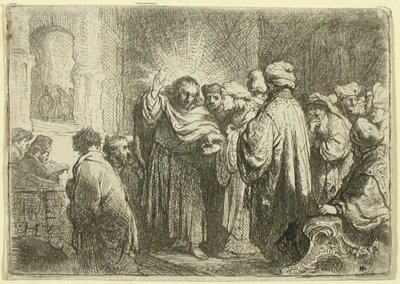 Het eerbetoongeld door Rembrandt van Rijn