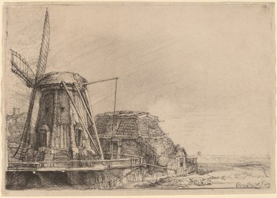 De molen door Rembrandt van Rijn