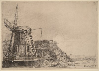 De windmolen door Rembrandt van Rijn