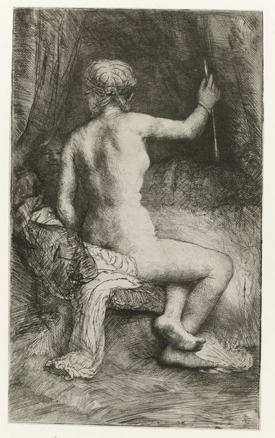 De vrouw met de pijl door Rembrandt van Rijn