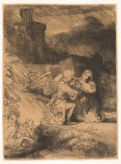 De doodsangst in de tuin door Rembrandt van Rijn