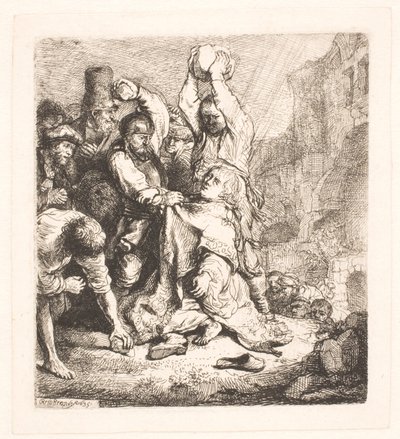 De steniging van S. Stefanus door Rembrandt van Rijn