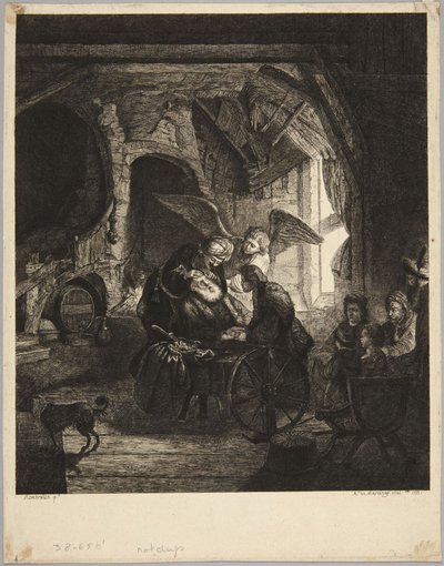Tobias krijgt zijn gezichtsvermogen terug door Rembrandt van Rijn