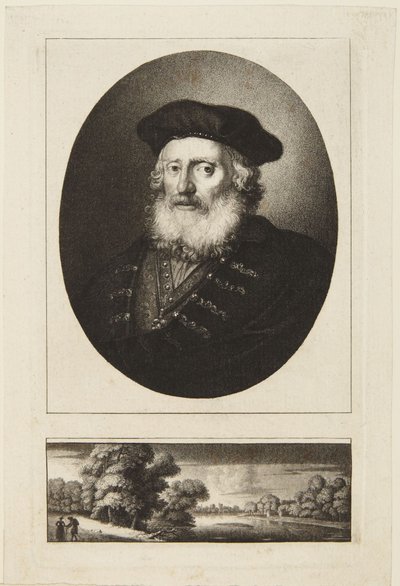 Oude man met muts door Rembrandt van Rijn