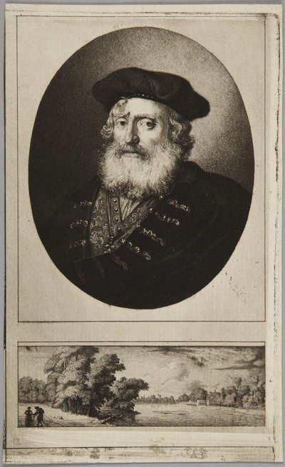 Oude man met muts door Rembrandt van Rijn