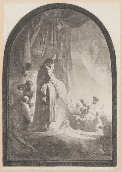 De opwekking van Lazarus (groot paneel) door Rembrandt van Rijn