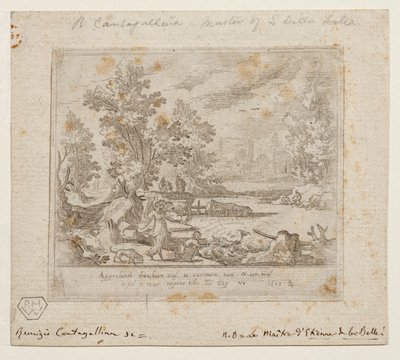 Landschap met Tobias en de Engel, c.1609 door Remigio Cantagallina