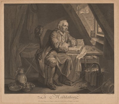 De meditatie door René Gaillard, after Johann Eleazar Schenau