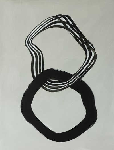 In elkaar grijpende abstracte ringen door Renate Holzner