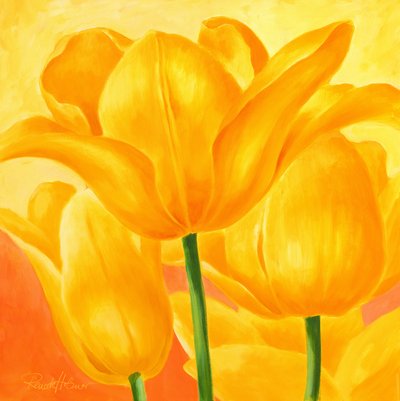 Zonnige gele tulpen door Renate Holzner