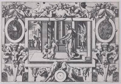 De Kinderen van Medea en Jason Geven Creusa het Fatale Geschenk, 1563 door Rene Boyvin