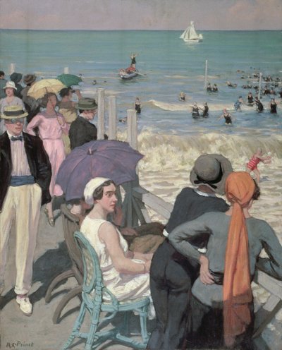 Baddertijd in Cabourg door René François Xavier Prinet