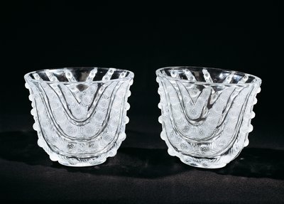 Glazen vazen, ca. 1930, door Rene Lalique, geproduceerd door Rene Lalique et Cie Alsace Glasfabriek. Frankrijk, 20e eeuw door Rene Jules Lalique