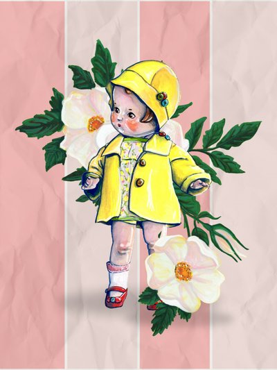 Vintage pop met bloemen door Renee Machan Cottagecore Artist
