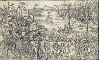 Illustratie uit Peregrinatio in terram sanctam Reis naar het Heilige Land door Bernhard von Breidenbach door Reuwich