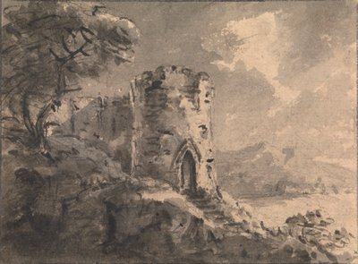 Landschap met een vervallen kasteel door Rev. William Gilpin