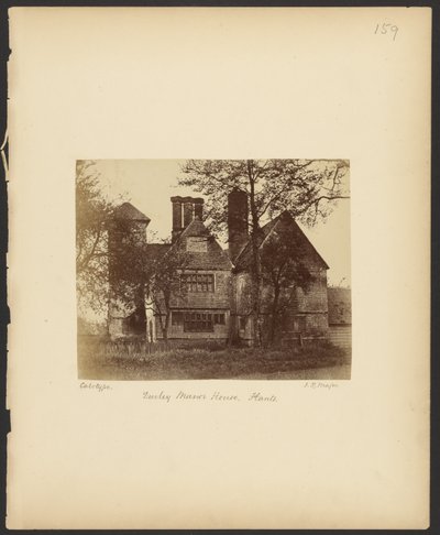 Durley Manor House, Hants door Reverend John Richardson Major