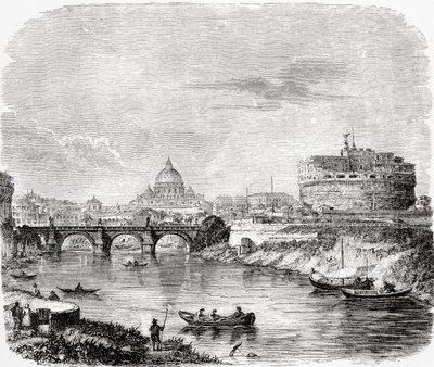 St. Pieter met de brug en Castel Sant