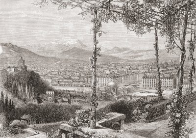 Turijn, Italië aan het eind van de 19e eeuw. Uit Italiaanse foto