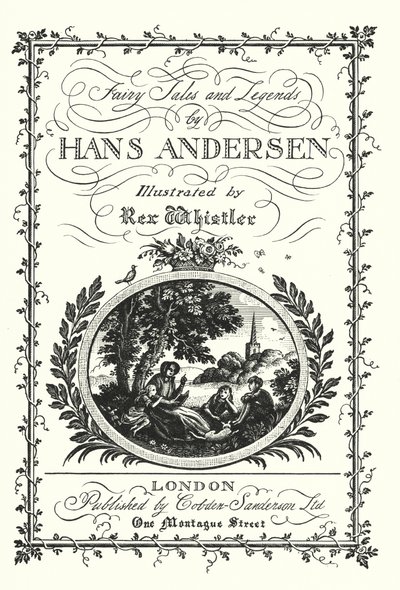 Titelpagina voor Sprookjes en Legenden van Hans Andersen door Rex (after) Whistler