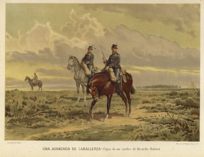 Een buitenpost van de cavalerie door Ricardo Balaca y Canseco