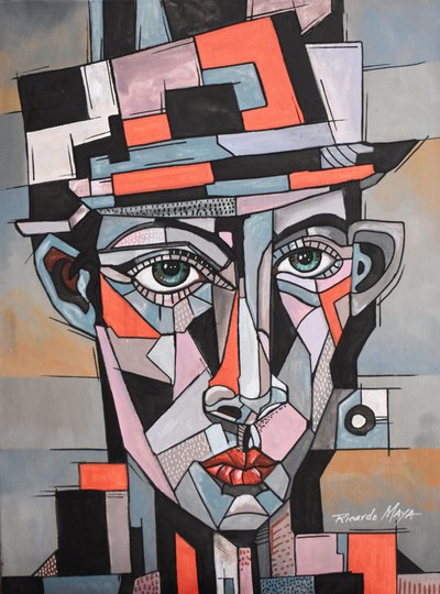 De stoere kubistische man door Ricardo Maya