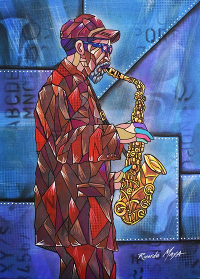 Geometrische Jazzman door Ricardo Maya